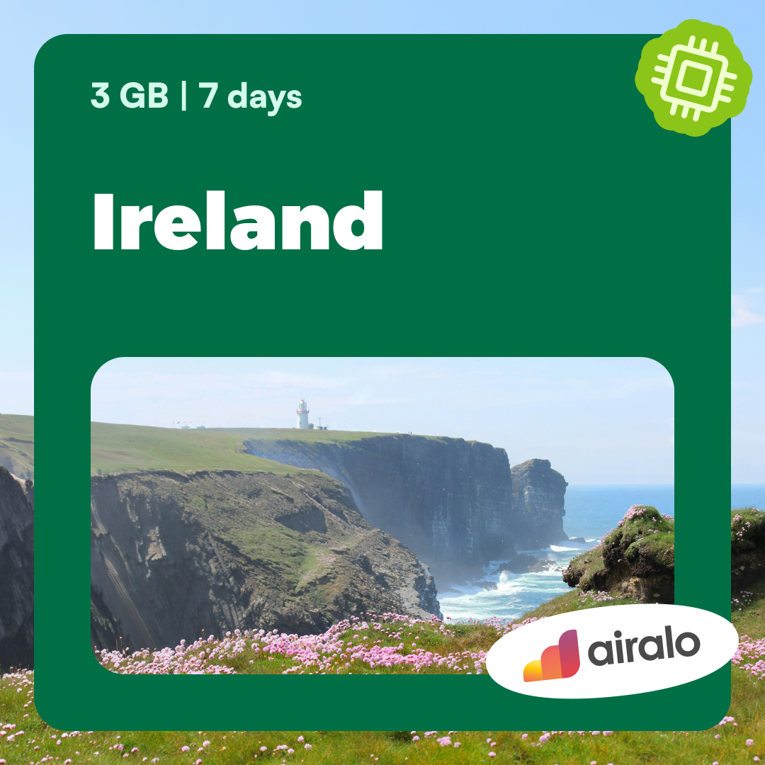3 GB Ireland travel eSIM valid for 7 days