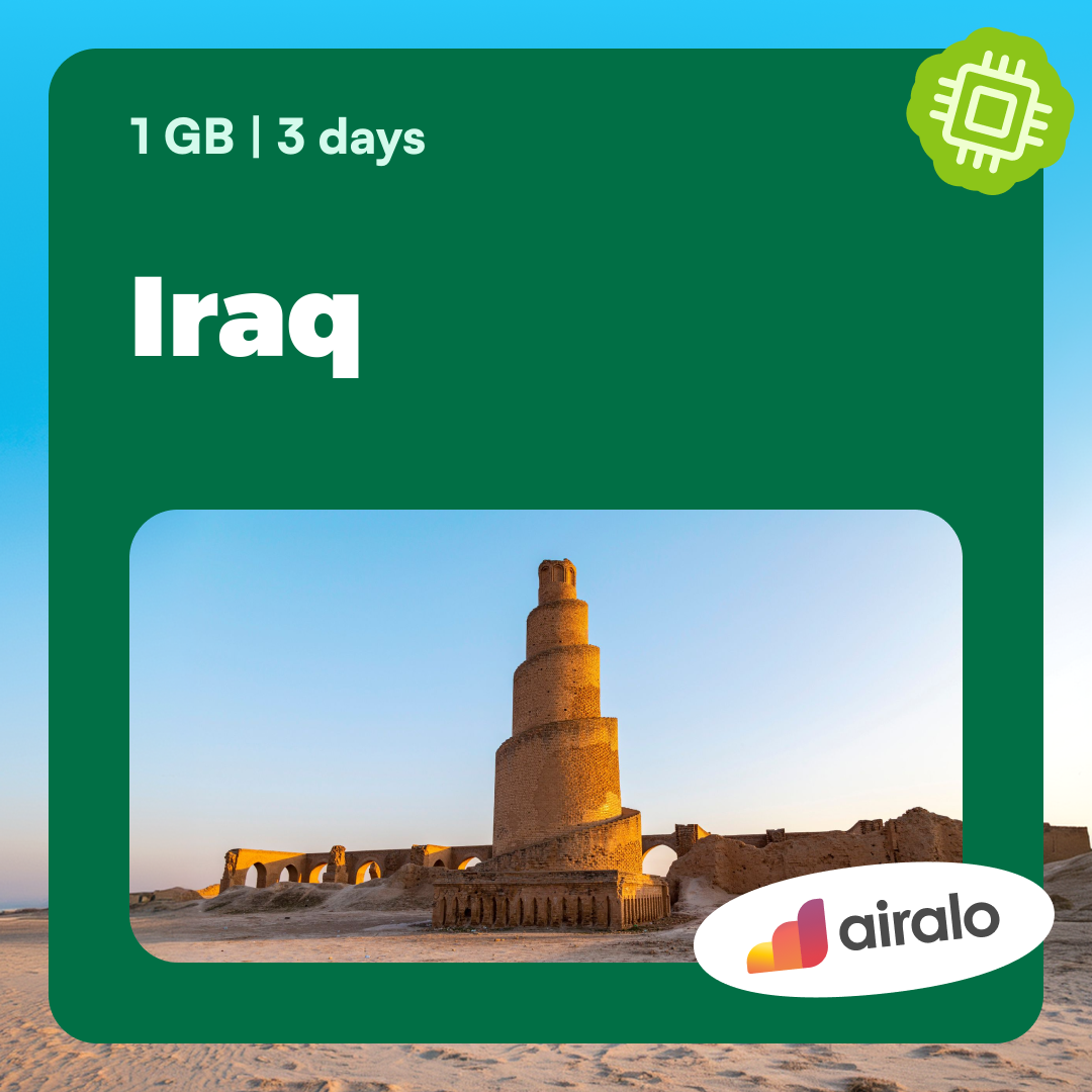 1 GB Iraq travel eSIM valid for 3 days