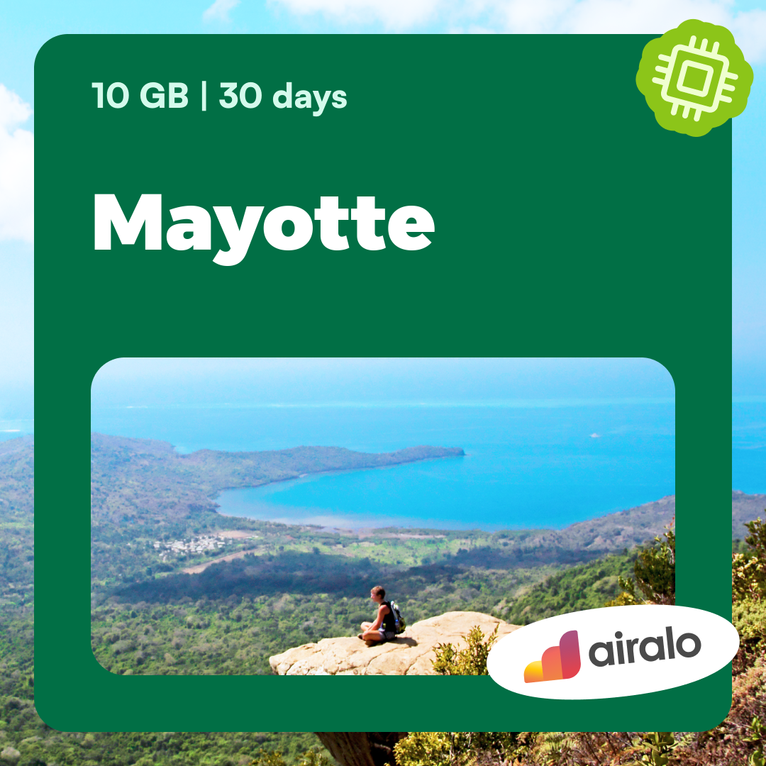 10 GB Mayotte travel eSIM valid for 30 days