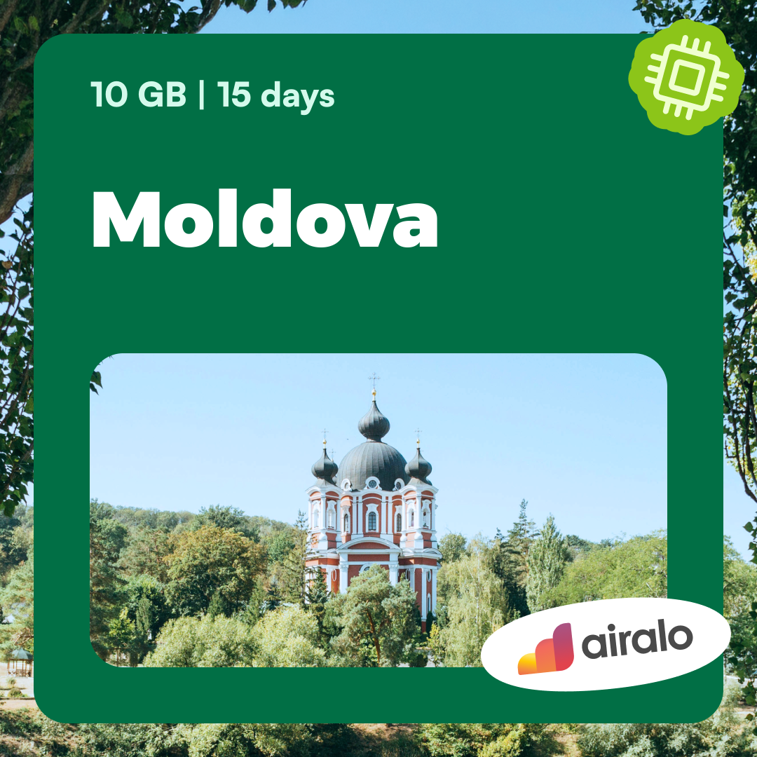 10 GB Moldova travel eSIM valid for 15 days