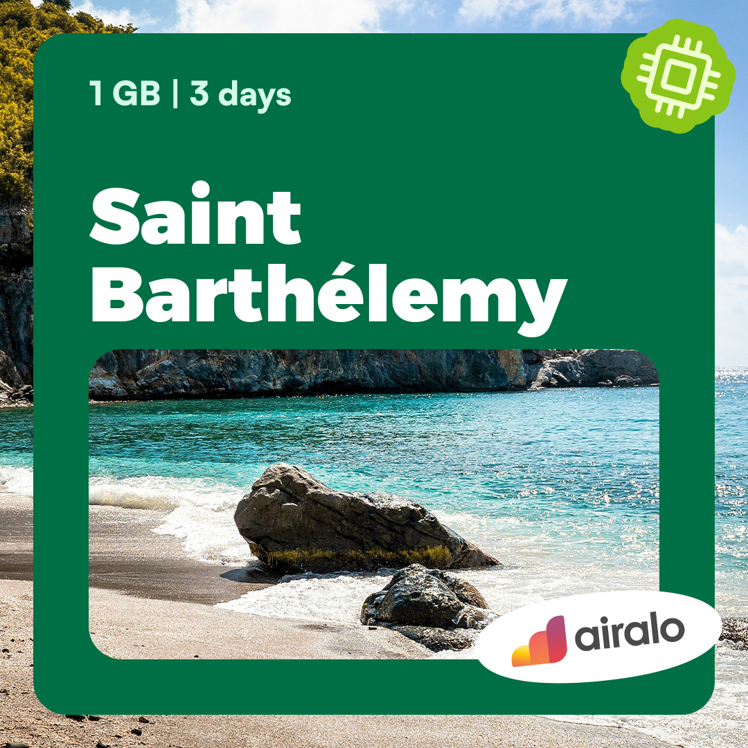 1 GB Saint Barthélemy travel eSIM valid for 3 days