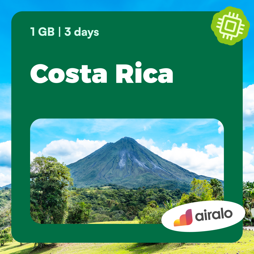 1 GB Costa Rica travel eSIM valid for 3 days