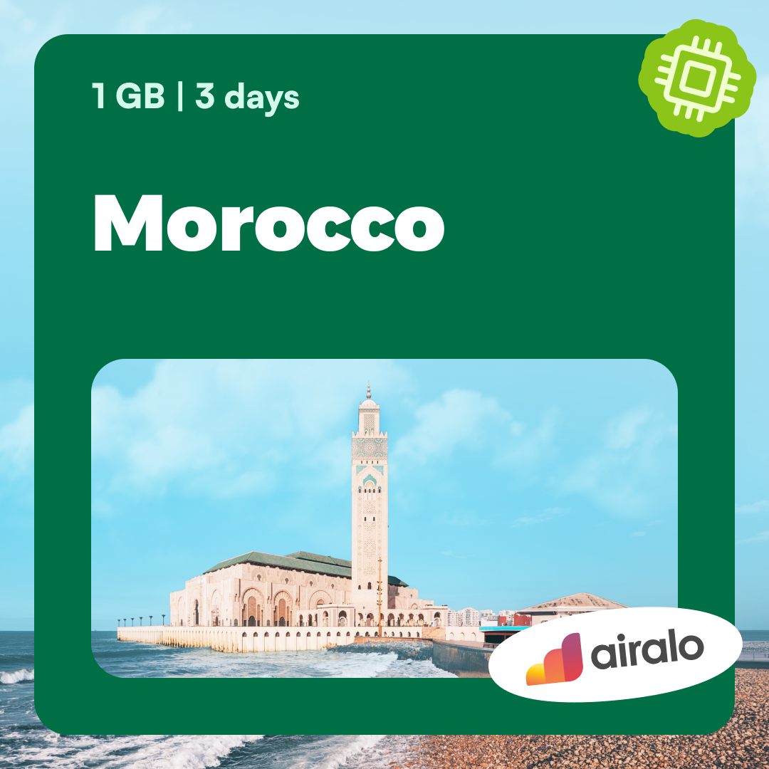 1 GB Morocco travel eSIM valid for 3 days