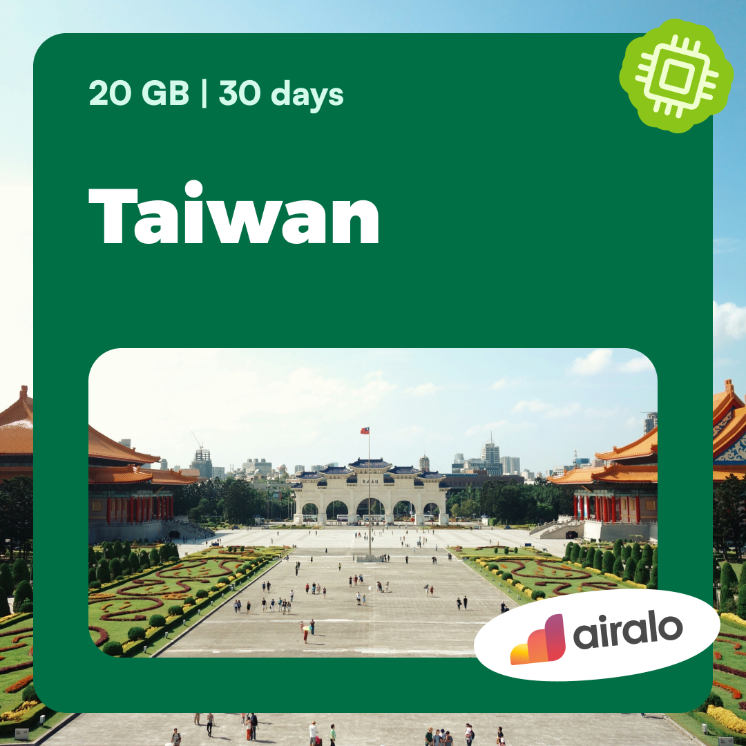 20 GB Taiwan travel eSIM valid for 30 days