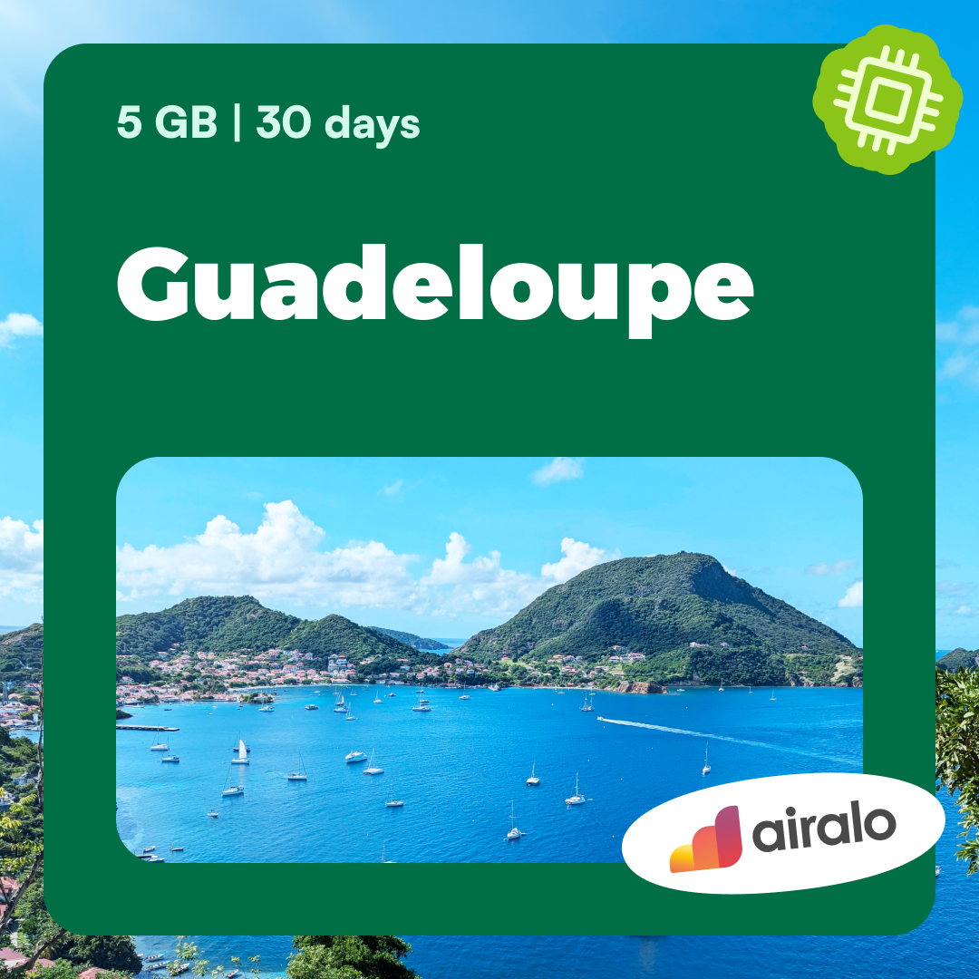 5 GB Guadeloupe travel eSIM valid for 30 days