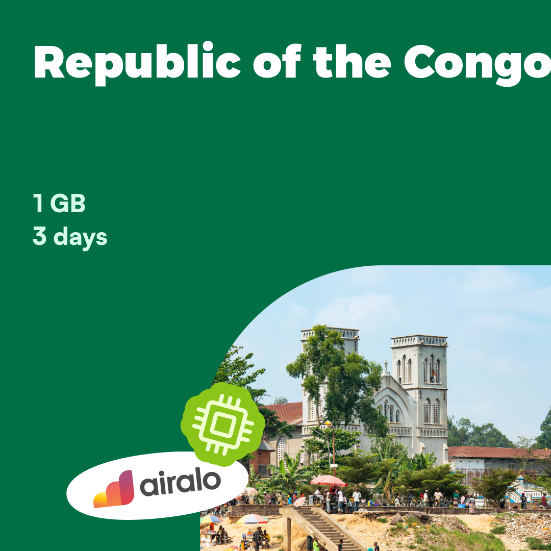 1 GB Republic of the Congo travel eSIM valid for 3 days
