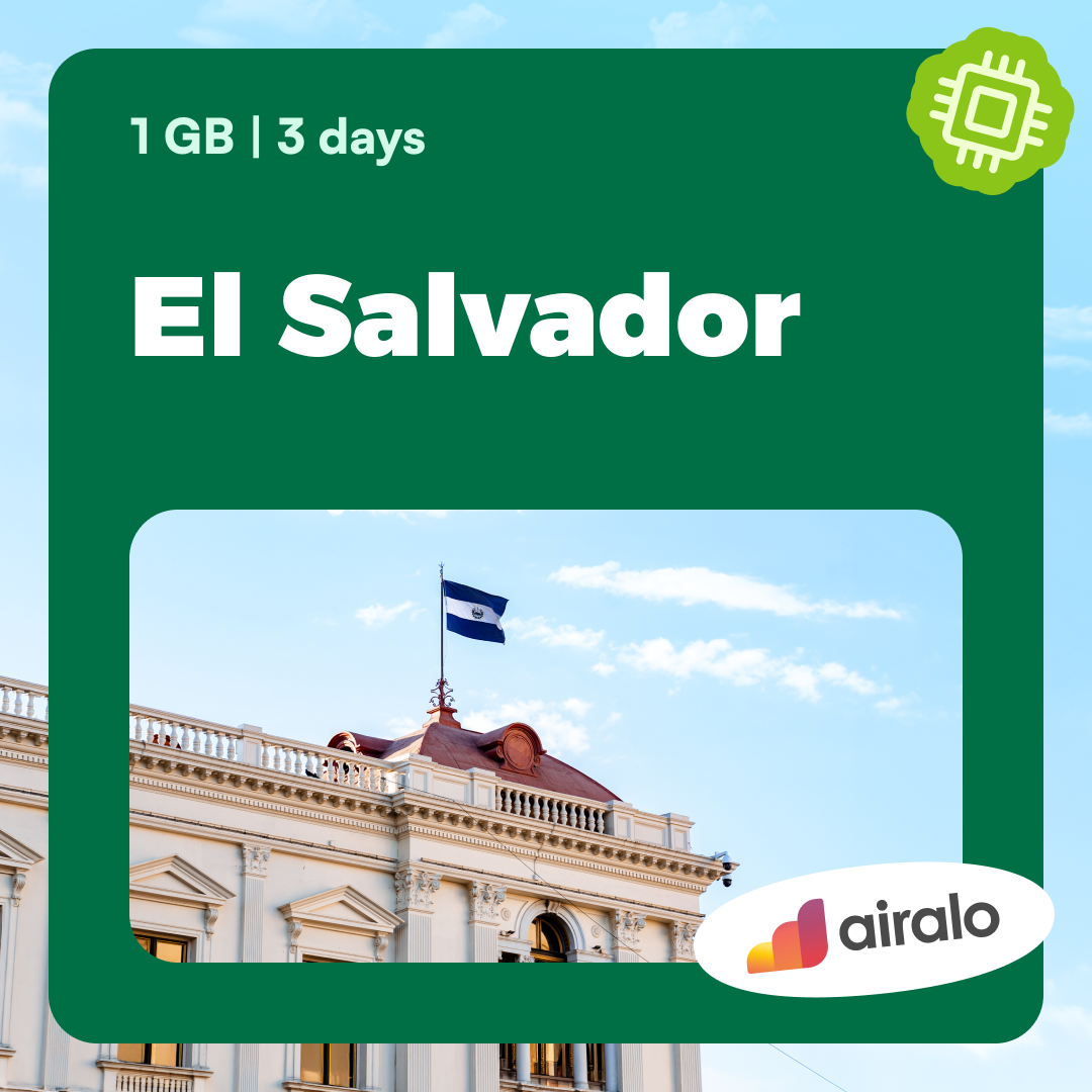 1 GB El Salvador travel eSIM valid for 3 days