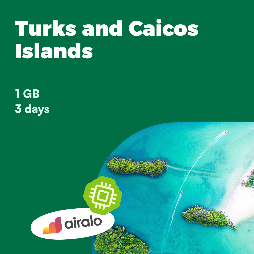 1 GB Turks and Caicos Islands travel eSIM valid for 3 days
