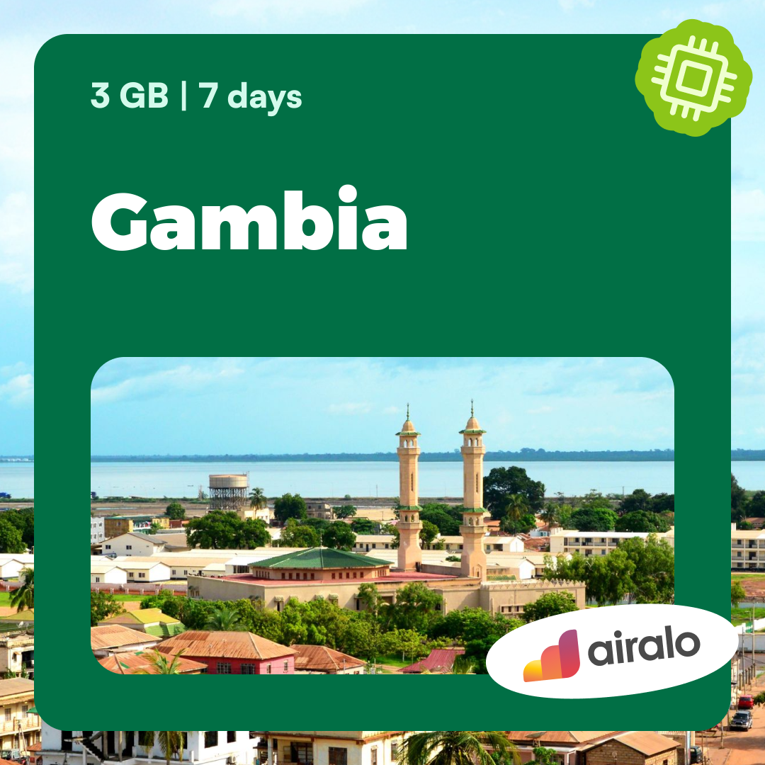 3 GB Gambia travel eSIM valid for 7 days