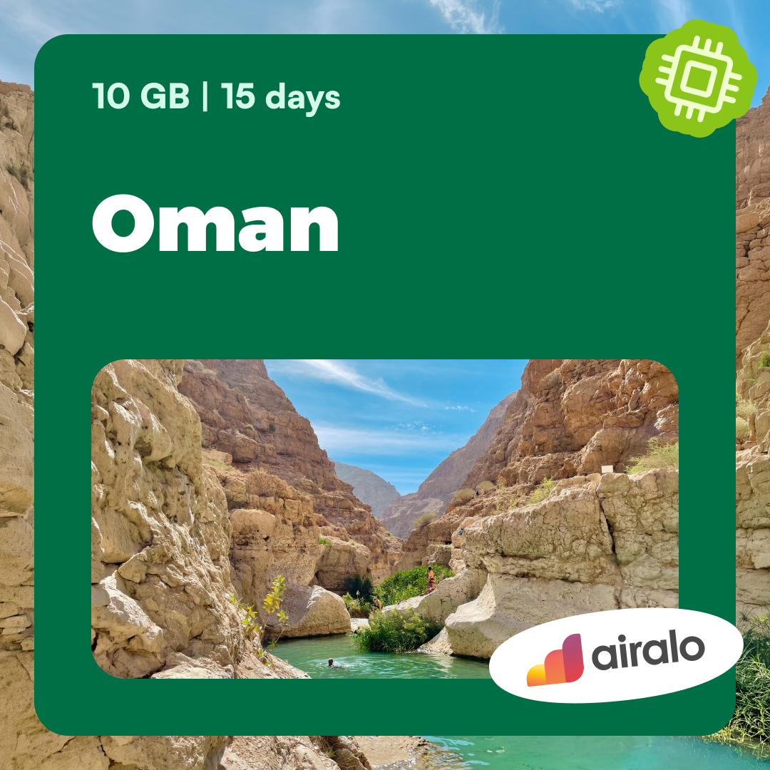 10 GB Oman travel eSIM valid for 15 days