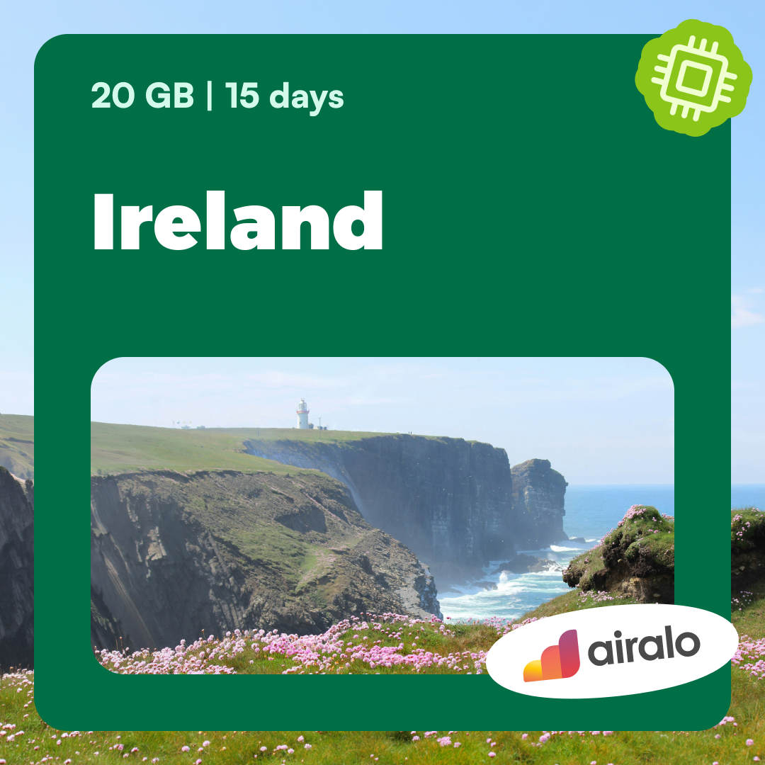 20 GB Ireland travel eSIM valid for 15 days