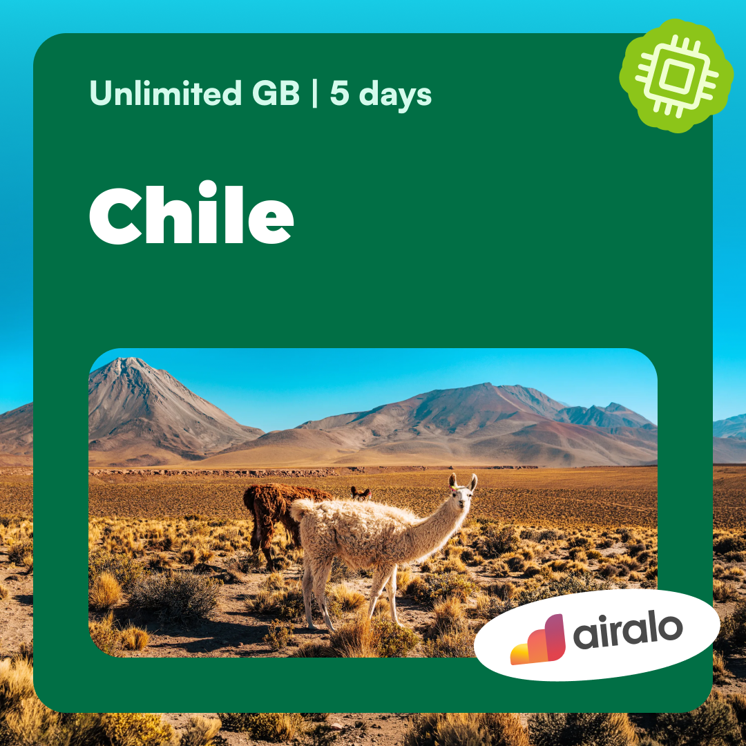 Unlimited GB Chile travel eSIM valid for 5 days