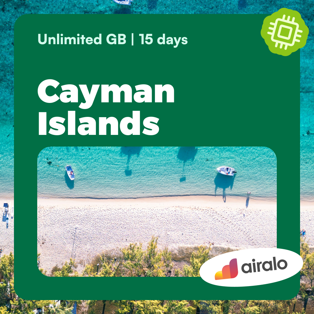 Unlimited GB Cayman Islands travel eSIM valid for 15 days