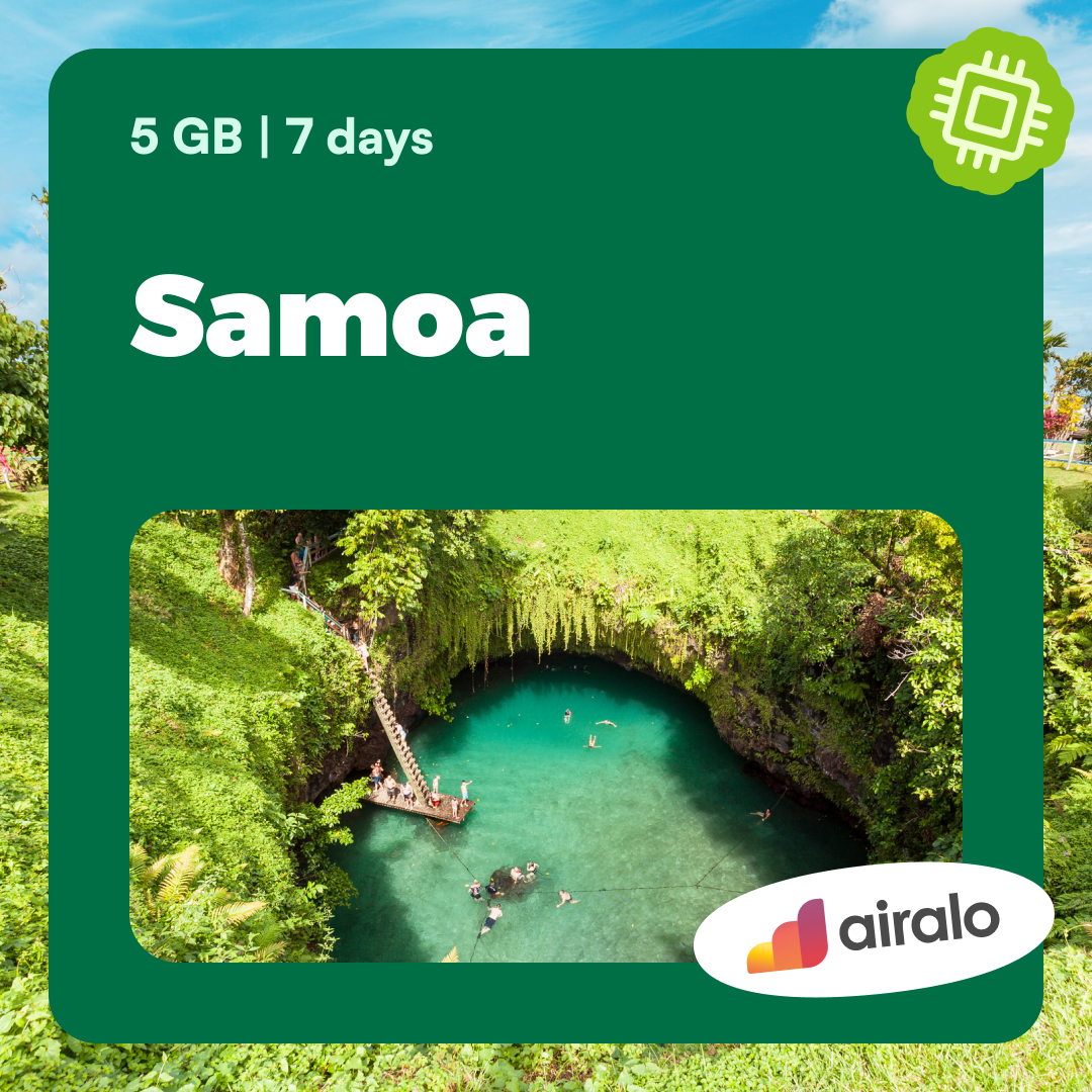 5 GB Samoa travel eSIM valid for 7 days