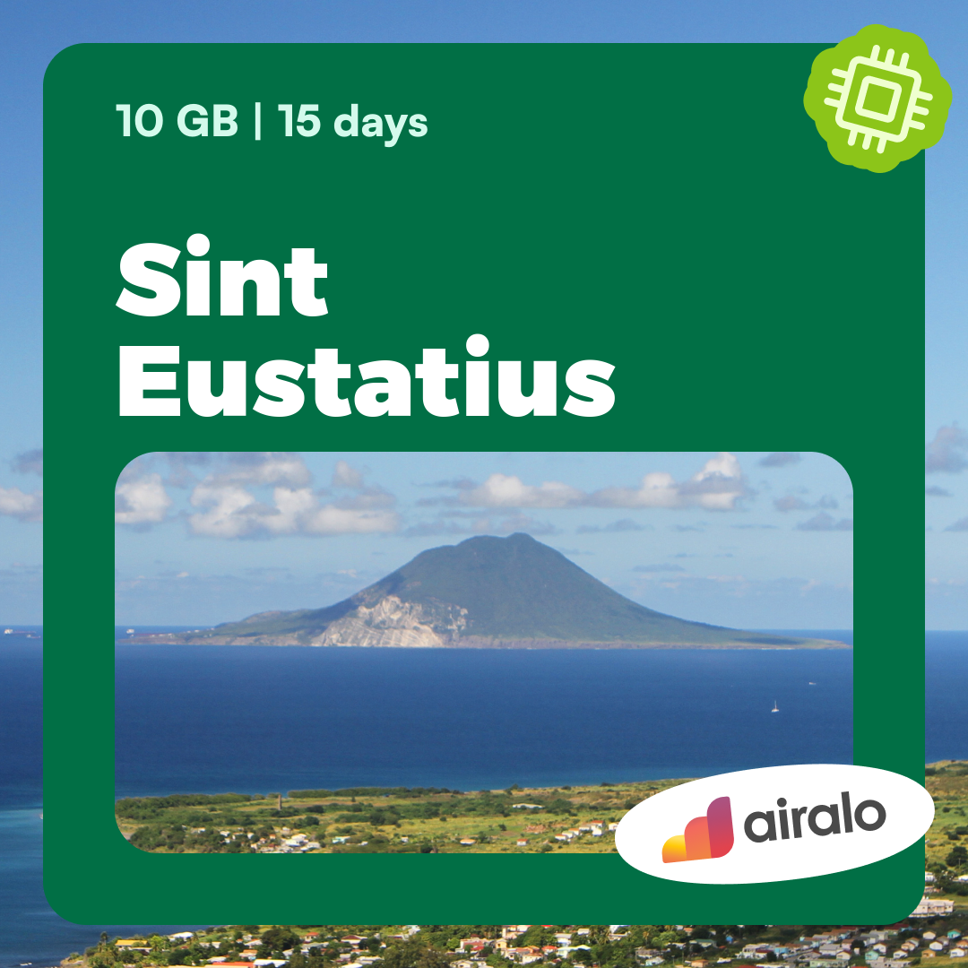 10 GB Sint Eustatius travel eSIM valid for 15 days