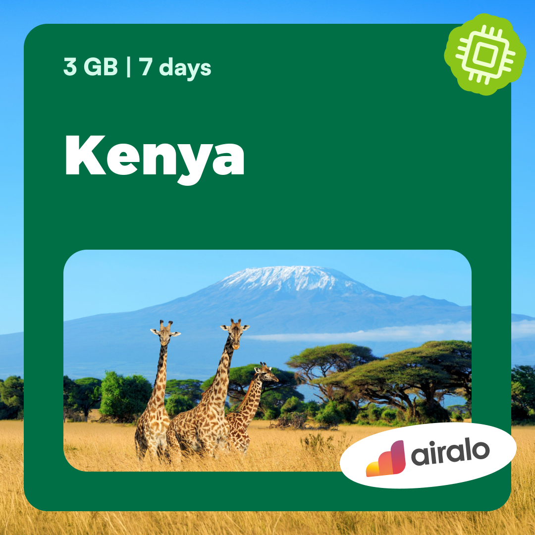 3 GB Kenya travel eSIM valid for 7 days