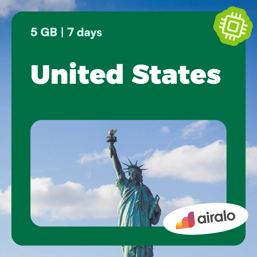 5 GB United States travel eSIM valid for 7 days