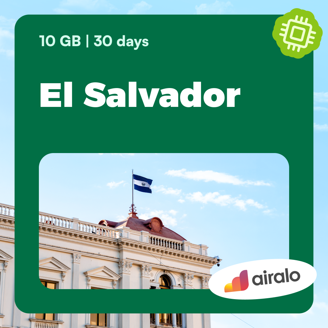 10 GB El Salvador travel eSIM valid for 30 days