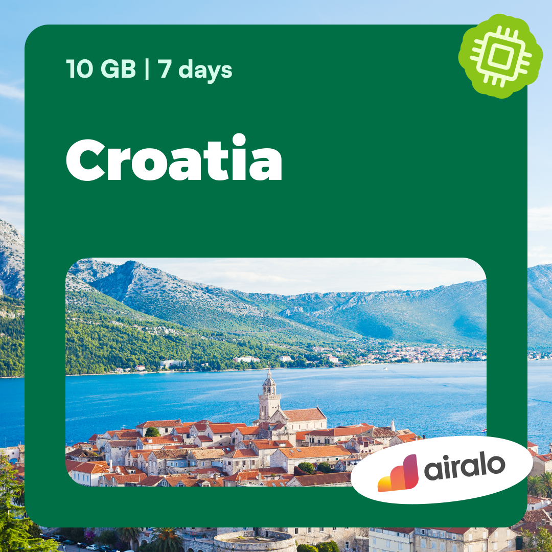 10 GB Croatia travel eSIM valid for 7 days