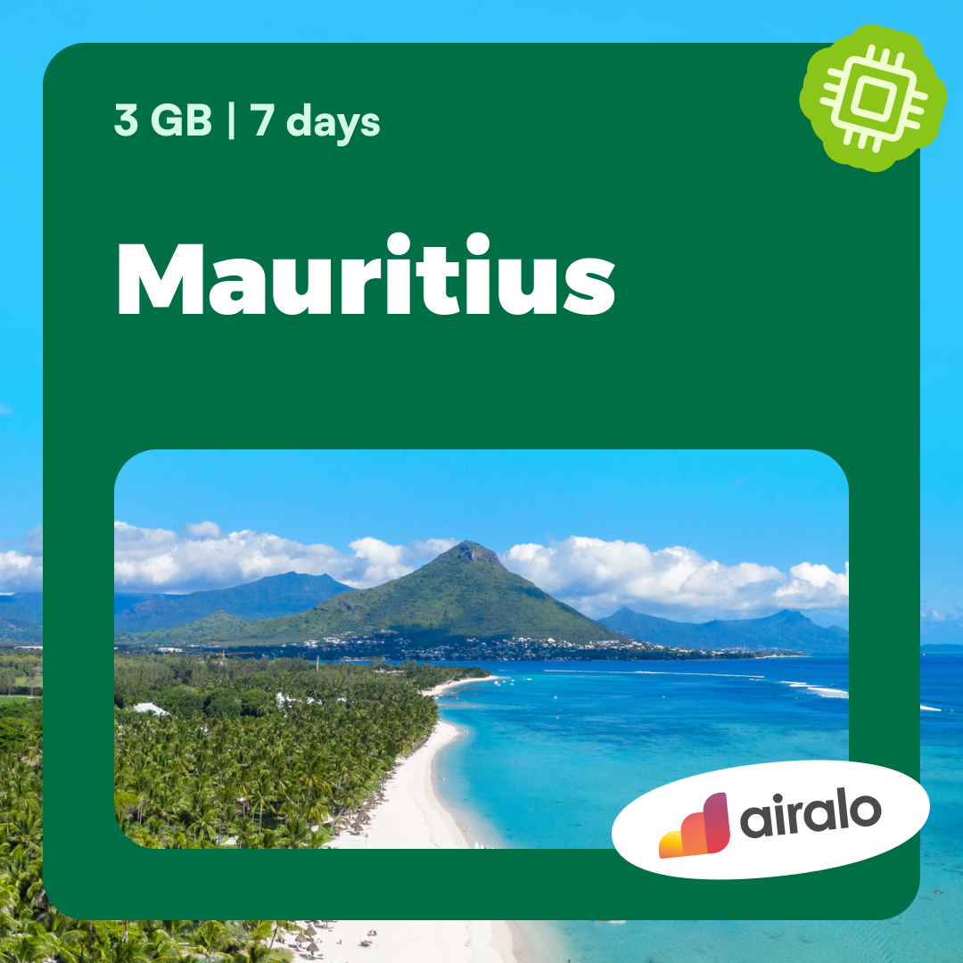 3 GB Mauritius travel eSIM valid for 7 days