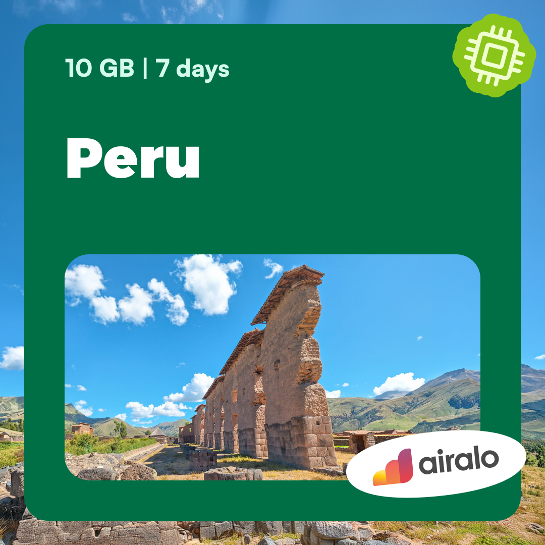 10 GB Peru travel eSIM valid for 7 days