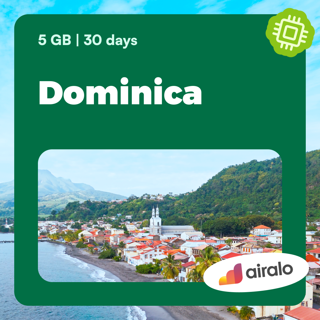 5 GB Dominica travel eSIM valid for 30 days