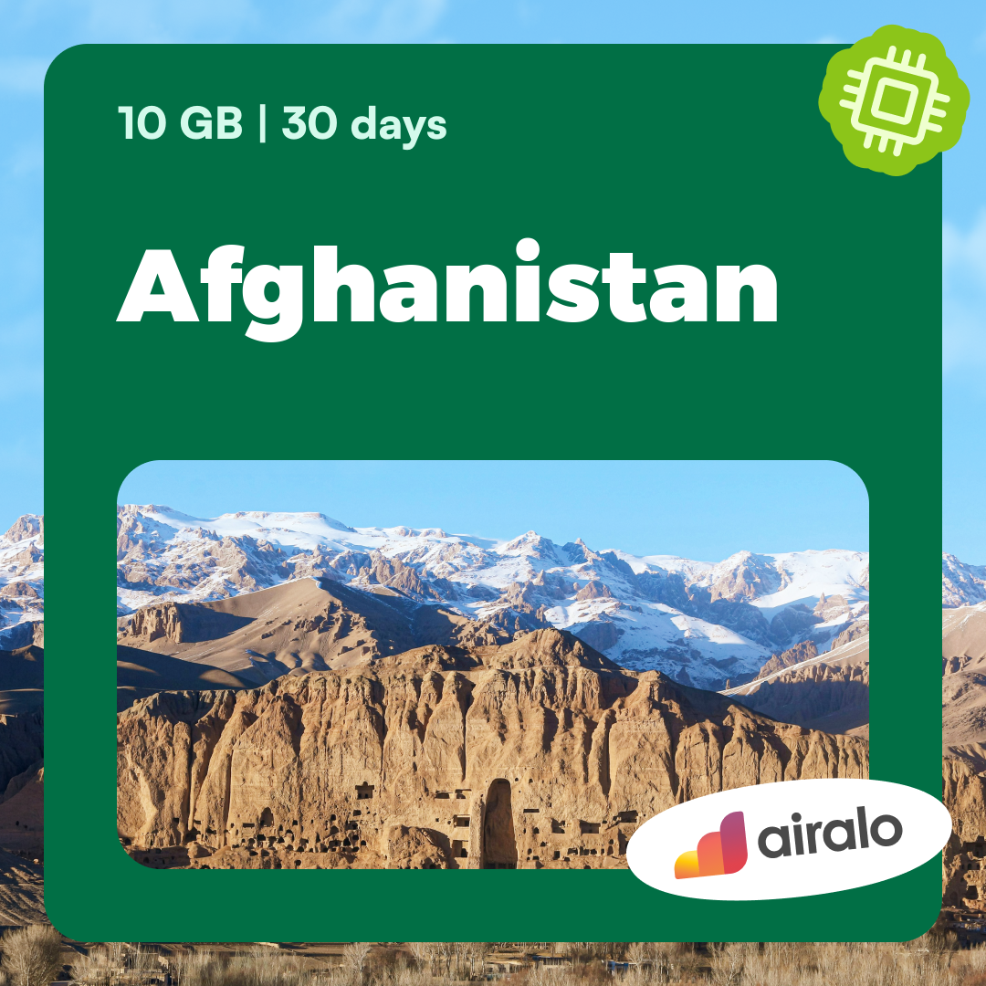 10 GB Afghanistan travel eSIM valid for 30 days