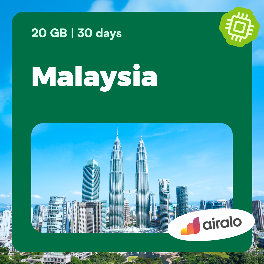20 GB Malaysia travel eSIM valid for 30 days
