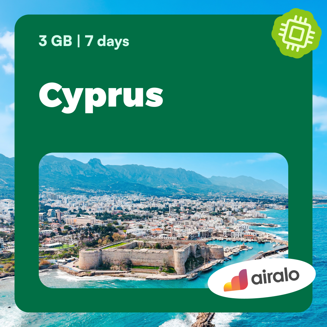 3 GB Cyprus travel eSIM valid for 7 days