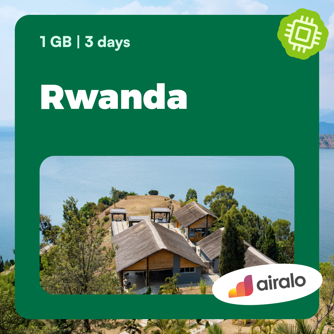 1 GB Rwanda travel eSIM valid for 3 days