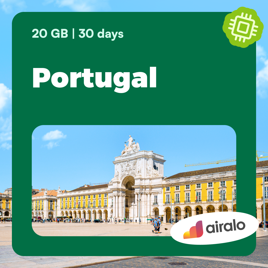 20 GB Portugal travel eSIM valid for 30 days