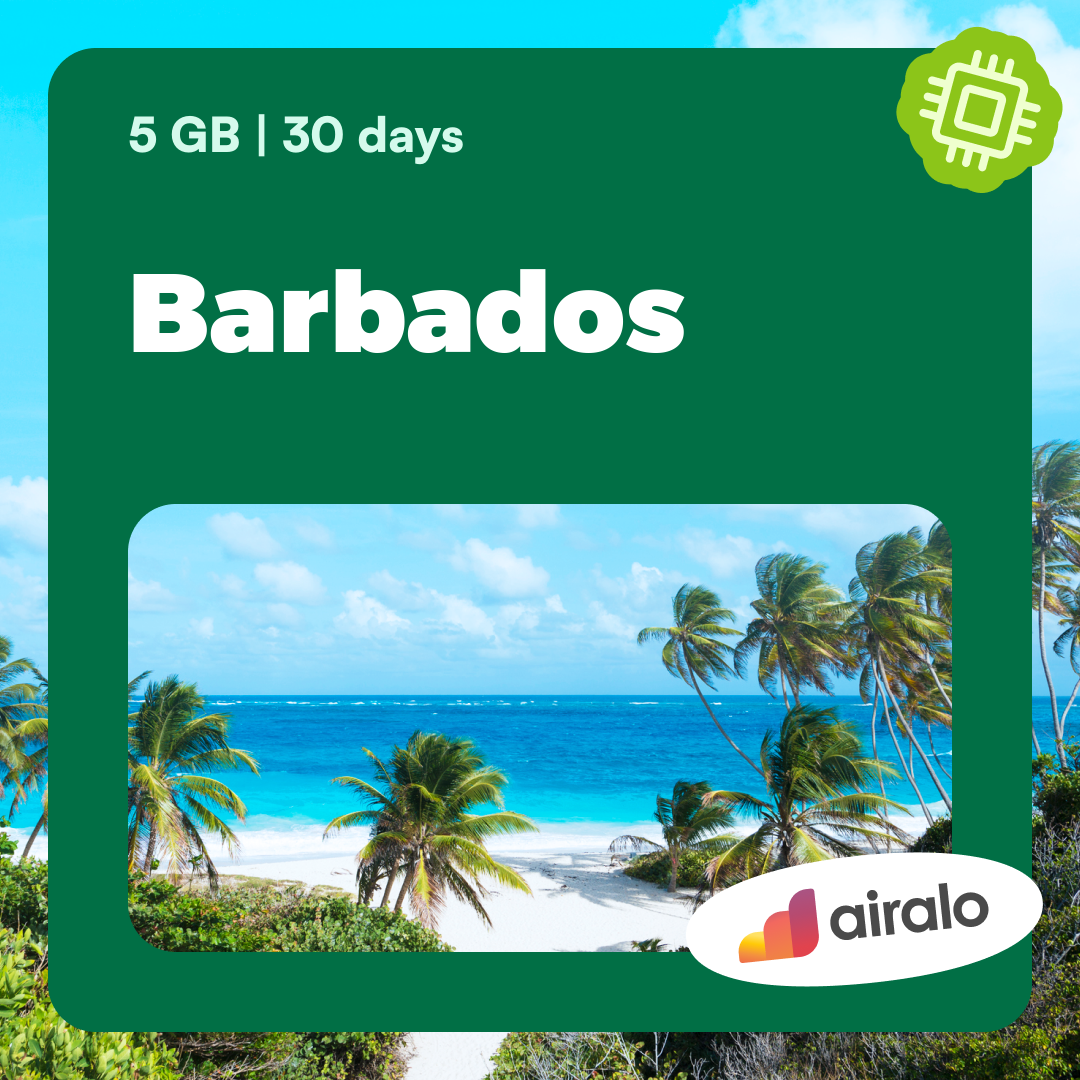 5 GB Barbados travel eSIM valid for 30 days