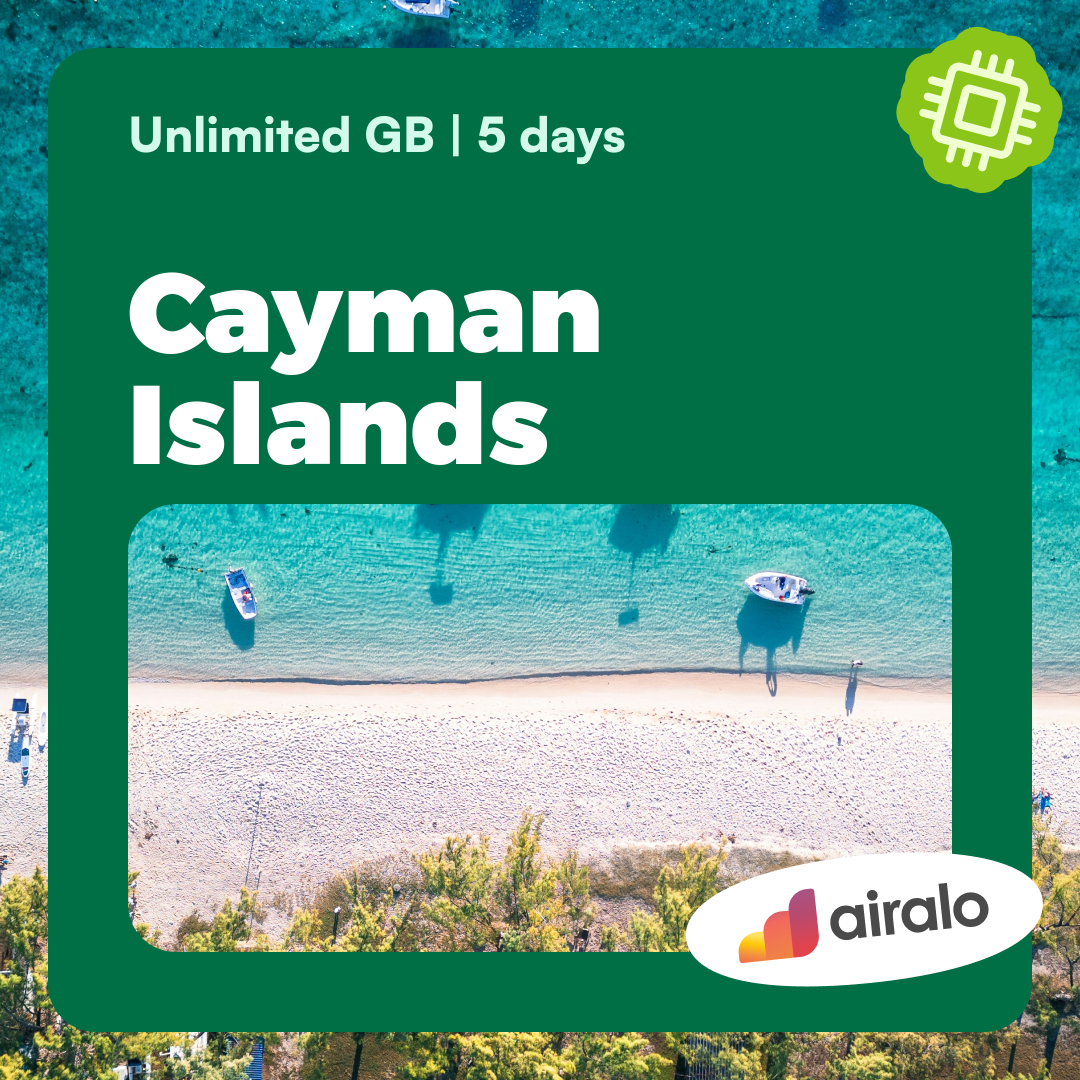 Unlimited GB Cayman Islands travel eSIM valid for 5 days