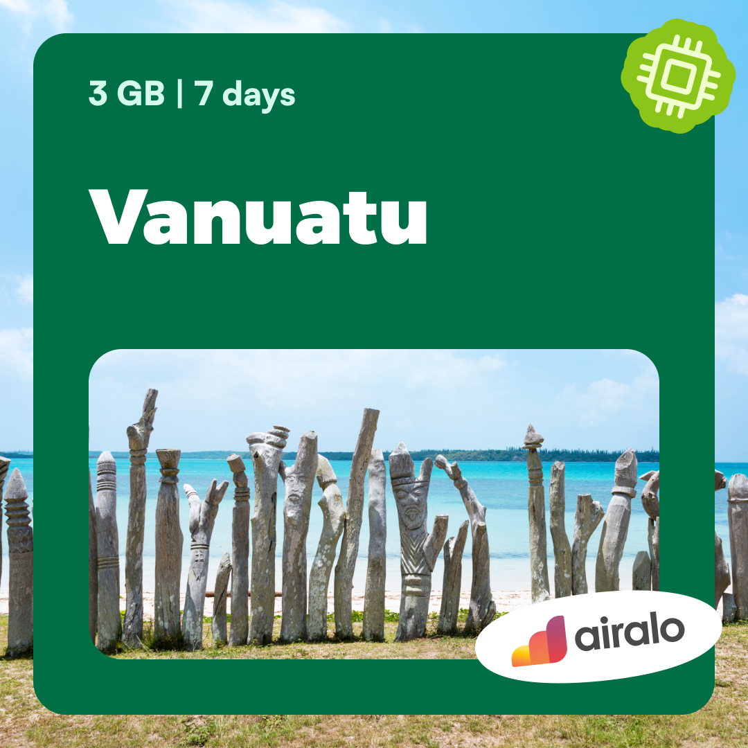 3 GB Vanuatu travel eSIM valid for 7 days