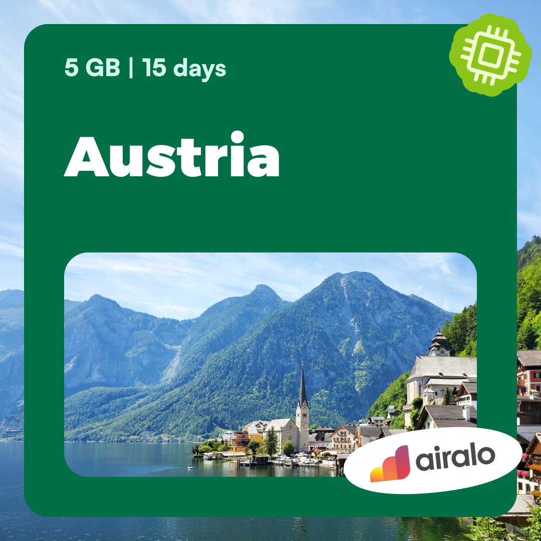 5 GB Austria travel eSIM valid for 15 days