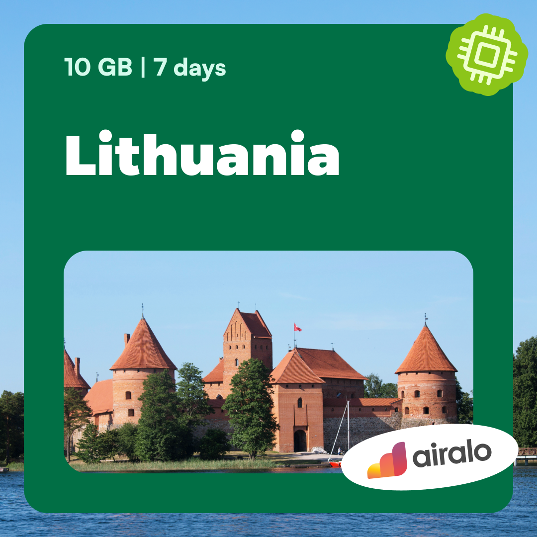 10 GB Lithuania travel eSIM valid for 7 days