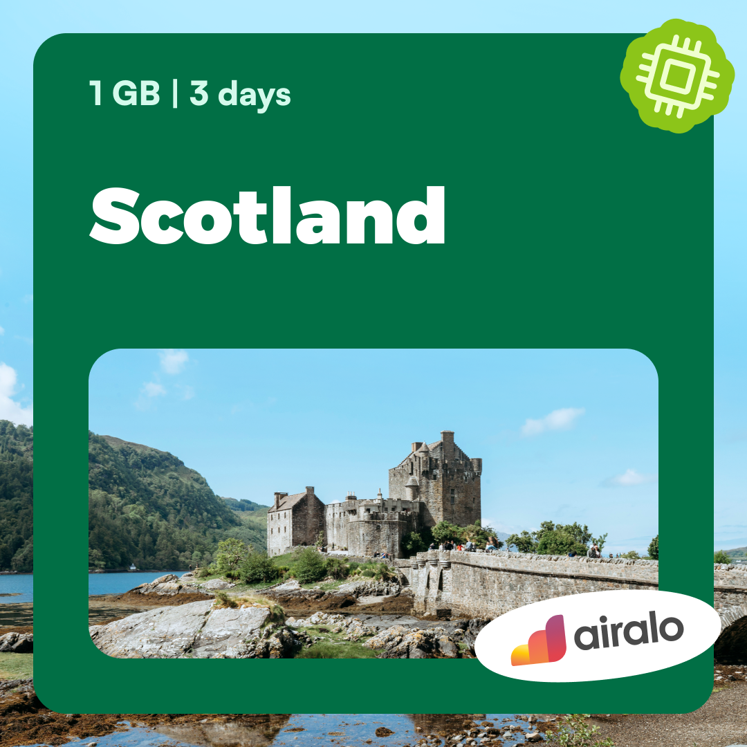 1 GB Scotland travel eSIM valid for 3 days