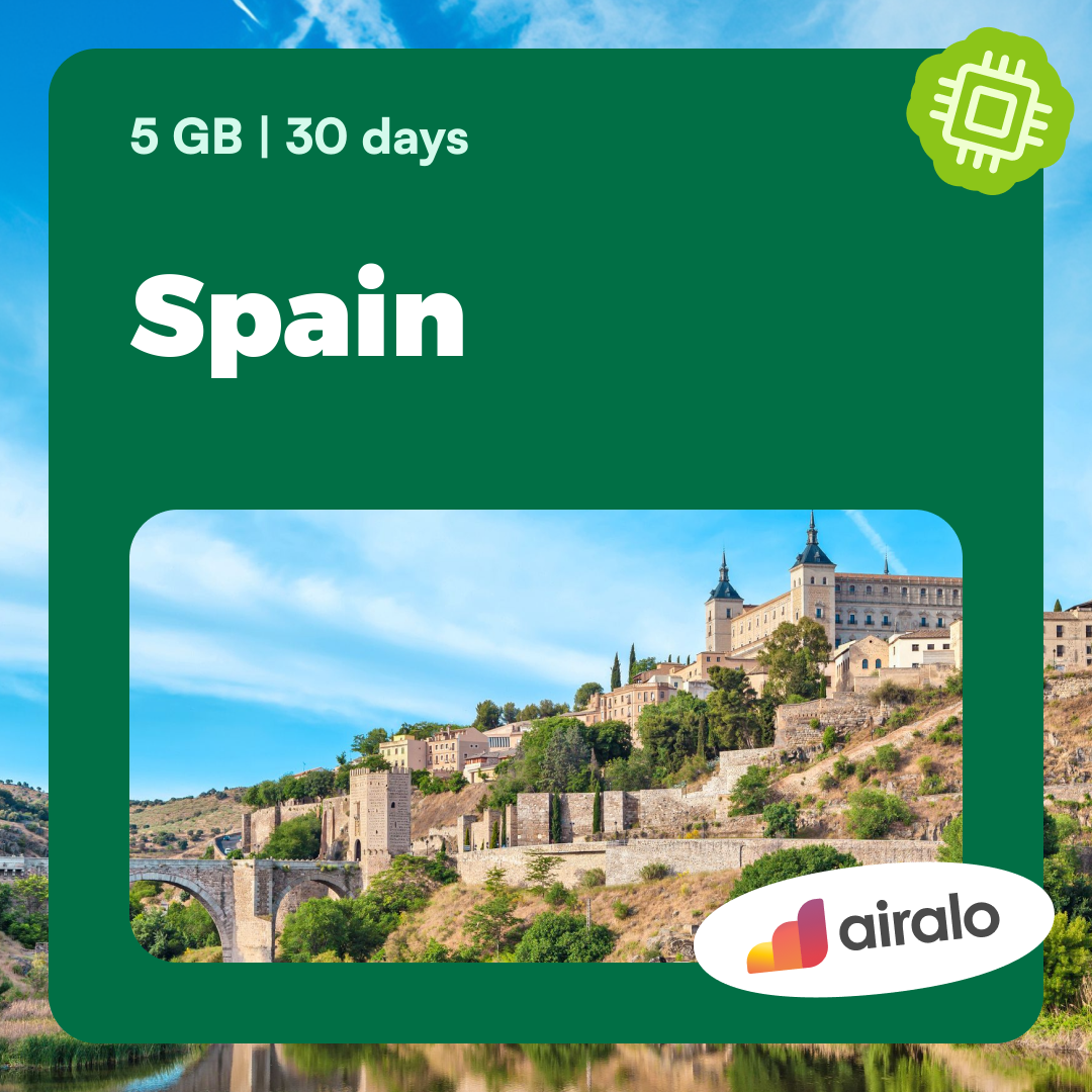 5 GB Spain travel eSIM valid for 30 days