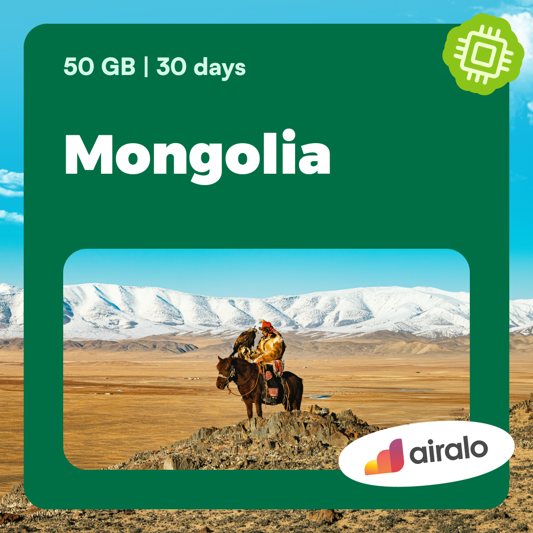 50 GB Mongolia travel eSIM valid for 30 days