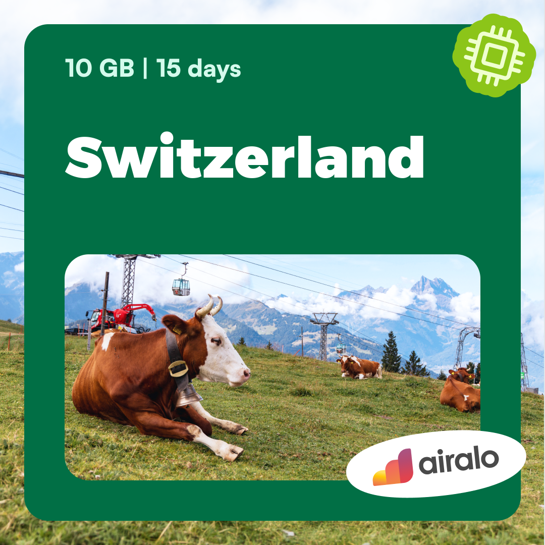 10 GB Switzerland travel eSIM valid for 15 days