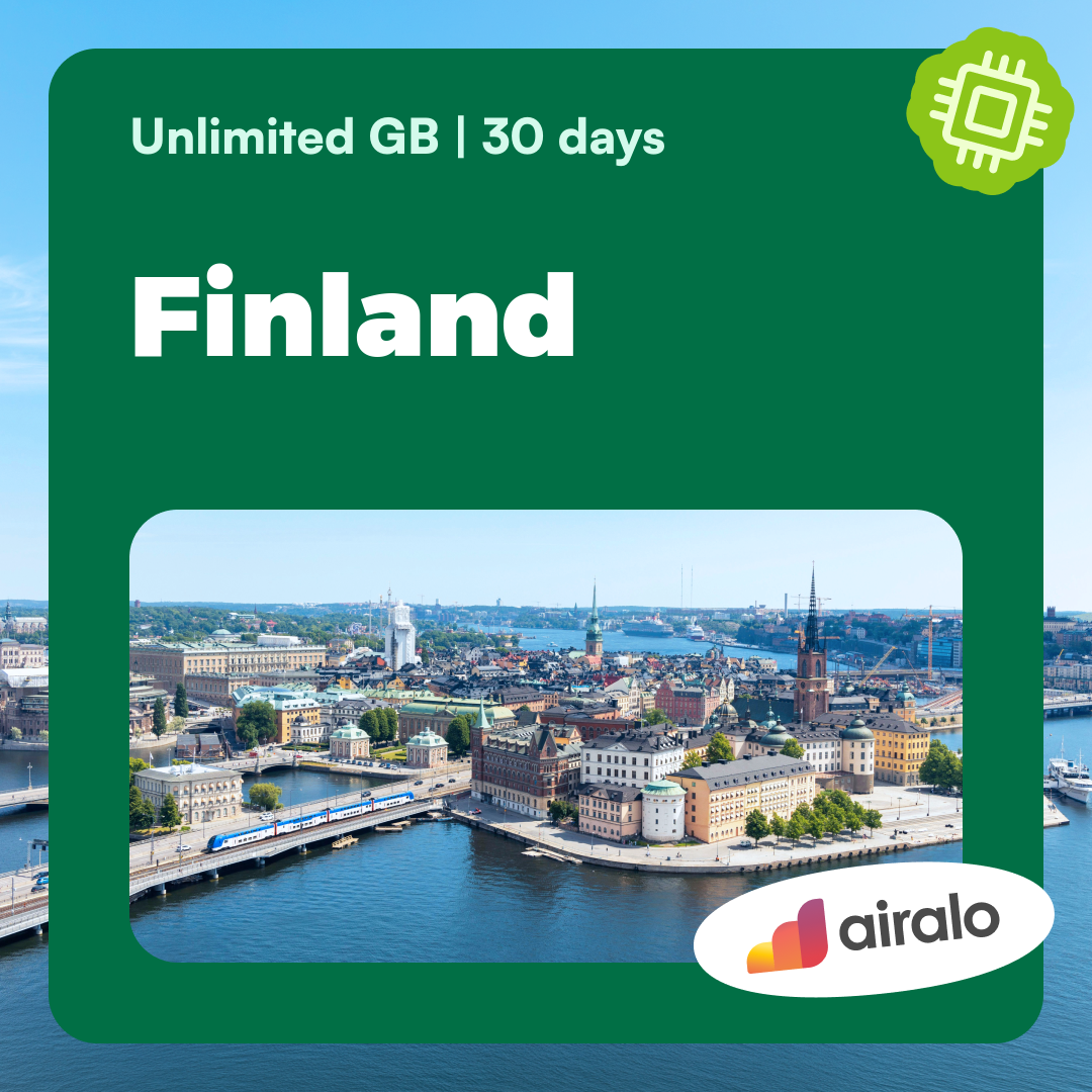 Unlimited GB Finland travel eSIM valid for 30 days