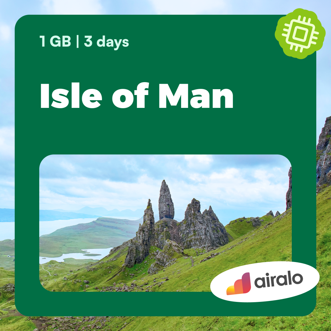 1 GB Isle of Man travel eSIM valid for 3 days