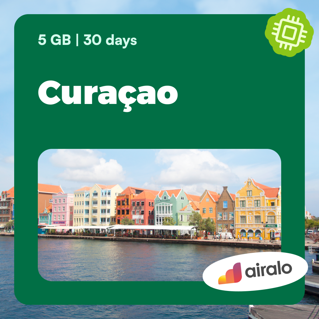 5 GB Curaçao travel eSIM valid for 30 days