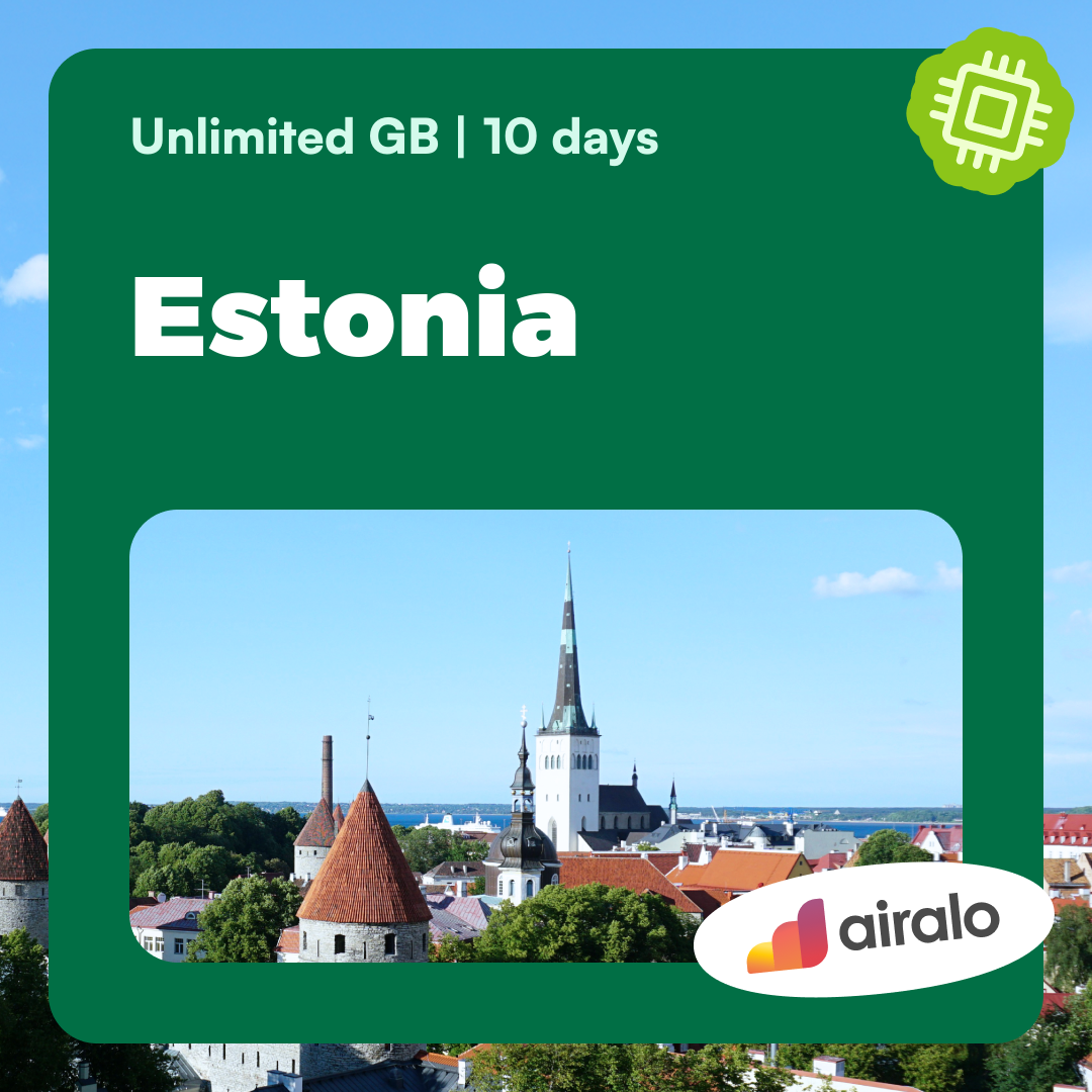 Unlimited GB Estonia travel eSIM valid for 10 days