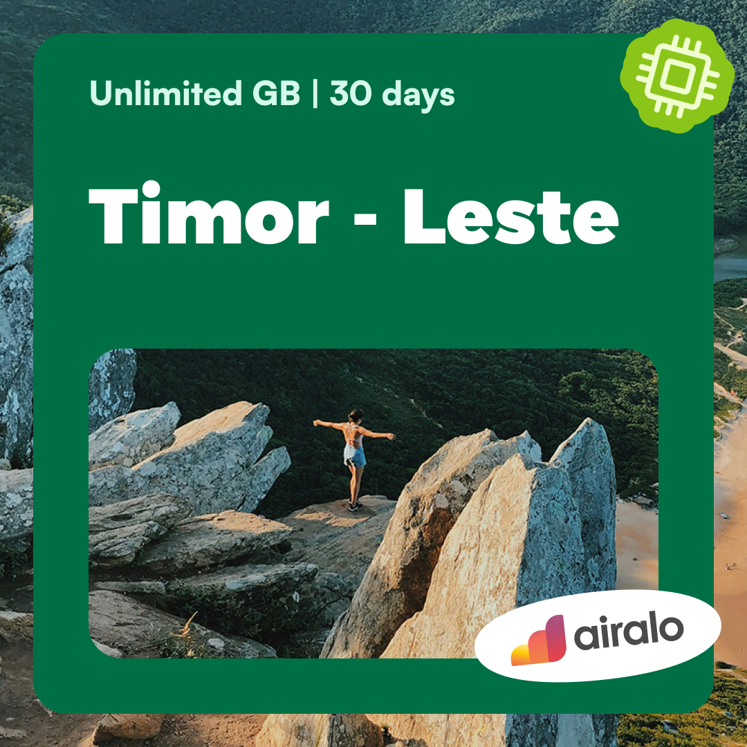 Unlimited GB Timor - Leste travel eSIM valid for 30 days