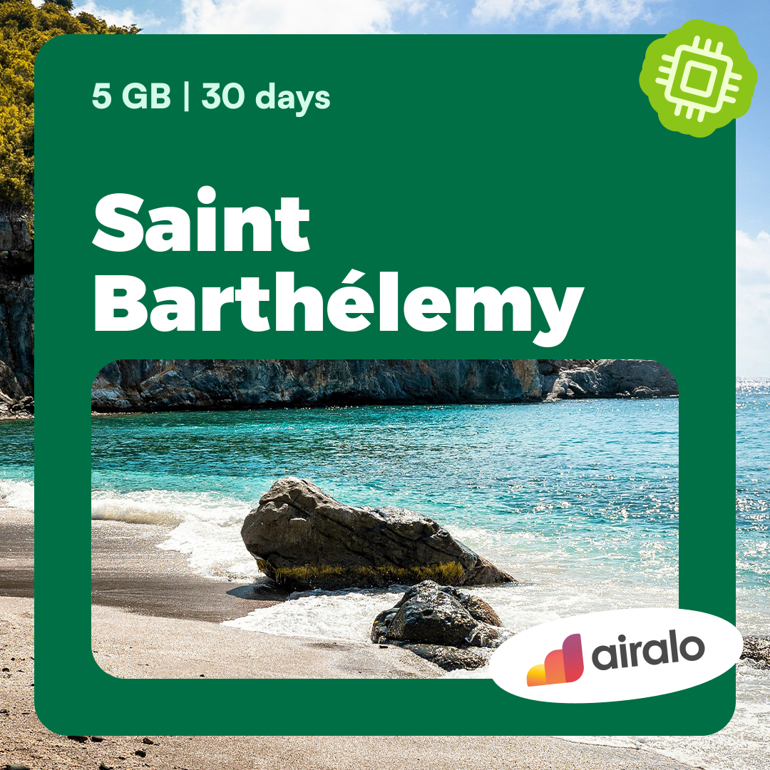 5 GB Saint Barthélemy travel eSIM valid for 30 days