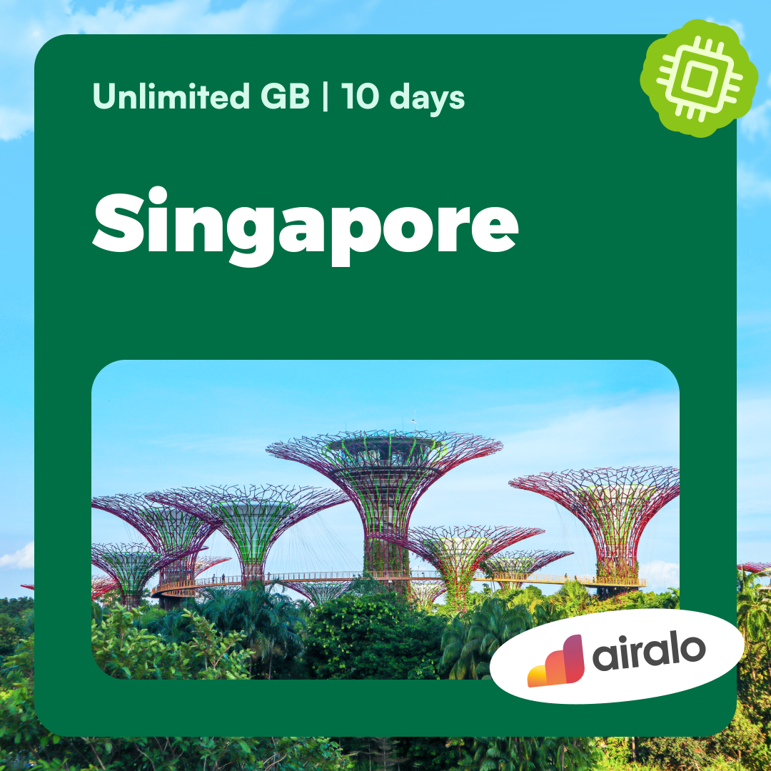 Unlimited GB Singapore travel eSIM valid for 10 days