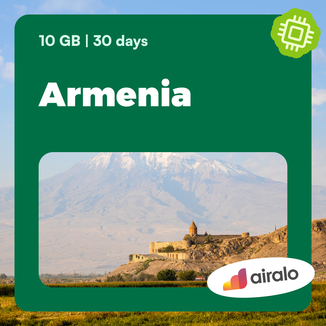 10 GB Armenia travel eSIM valid for 30 days