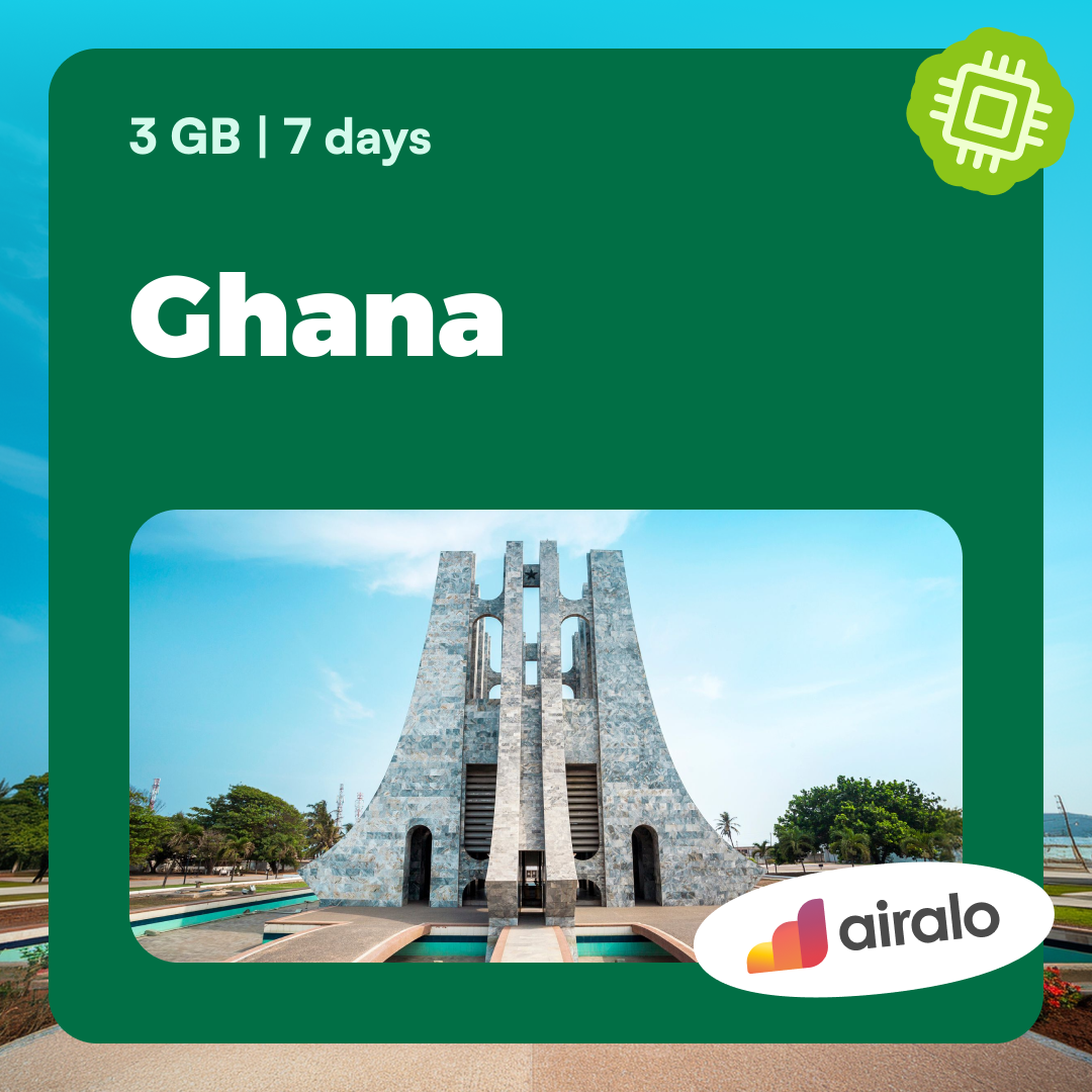 3 GB Ghana travel eSIM valid for 7 days