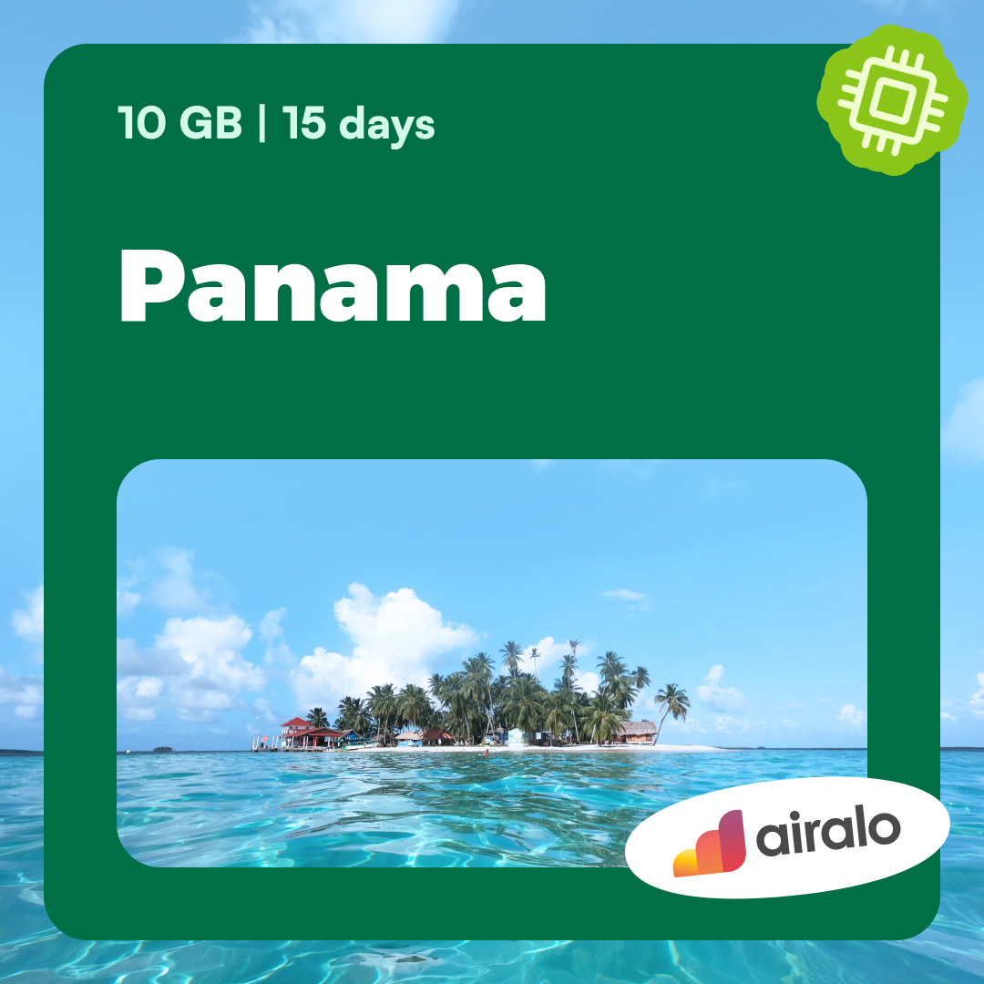 10 GB Panama travel eSIM valid for 15 days
